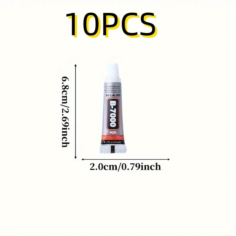 10-pack of B7000 Clear Multi-Purpose Glue for DIY projects, no electricity required.