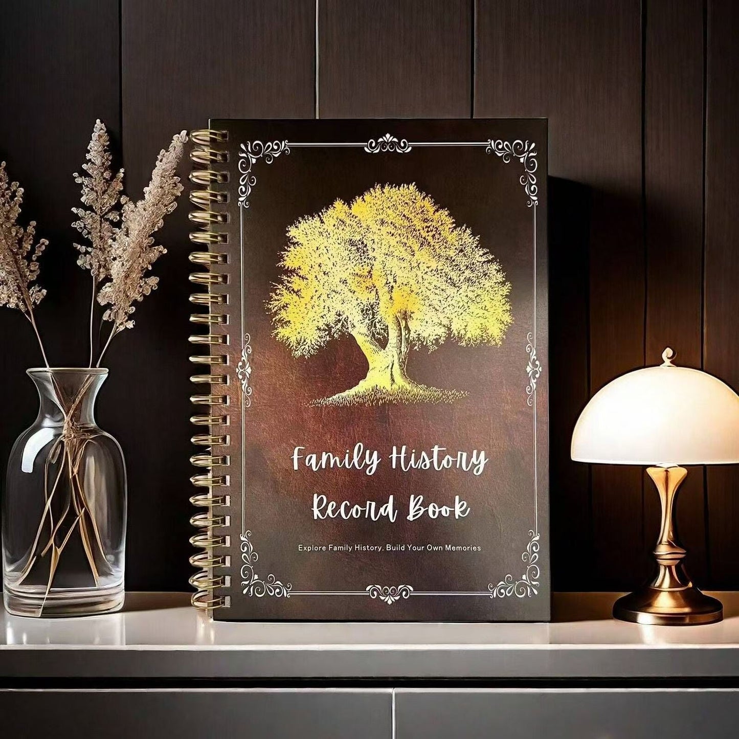 Family History Record Book with 1 Piece - Spiral-Bound, English Language, with a Paper Cover - Design Your Own Genealogy, Document Family Information, Discover Ancestral Origins and Traditions, Build Your Family Tree - Perfect Gift for Loved Ones