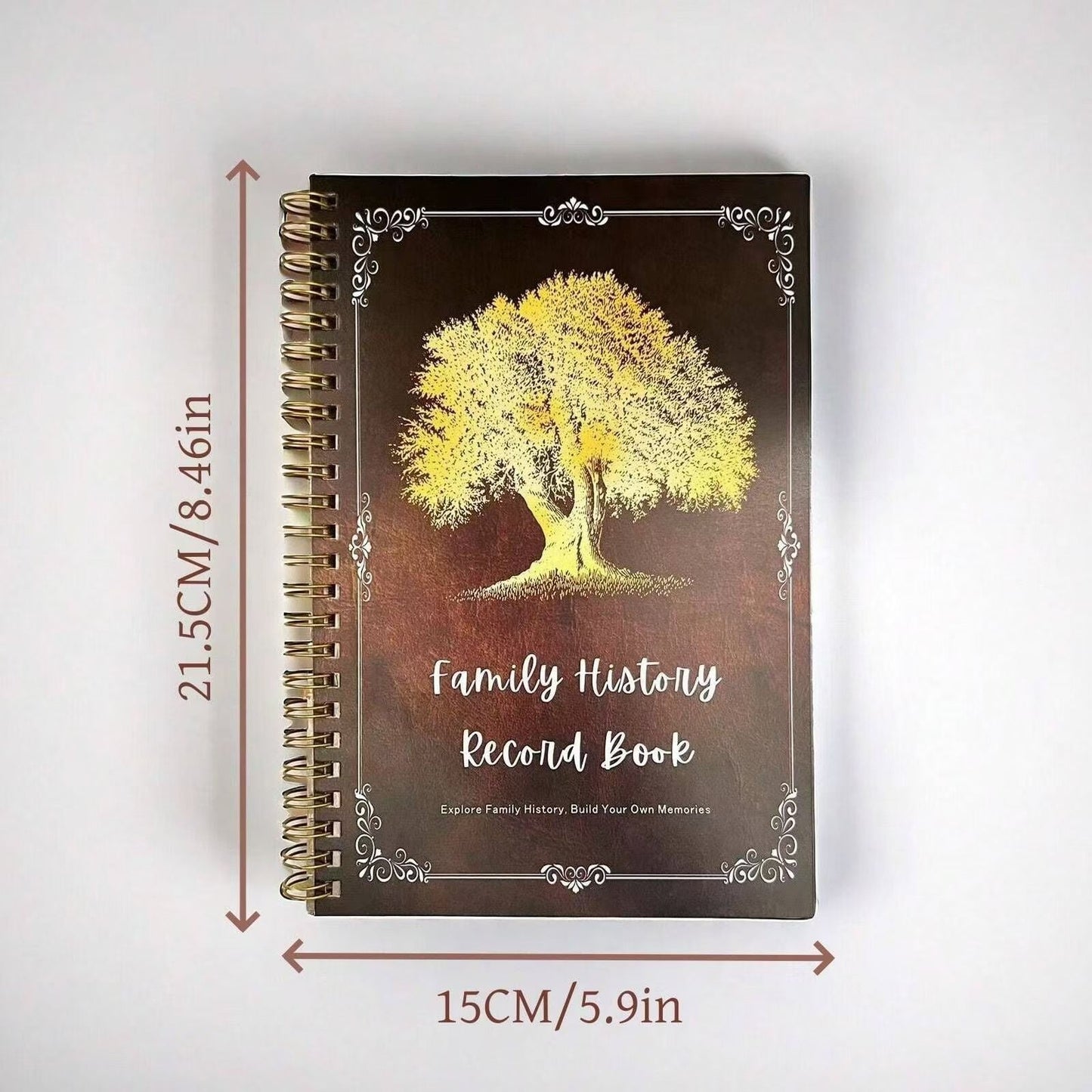 Family History Record Book with 1 Piece - Spiral-Bound, English Language, with a Paper Cover - Design Your Own Genealogy, Document Family Information, Discover Ancestral Origins and Traditions, Build Your Family Tree - Perfect Gift for Loved Ones