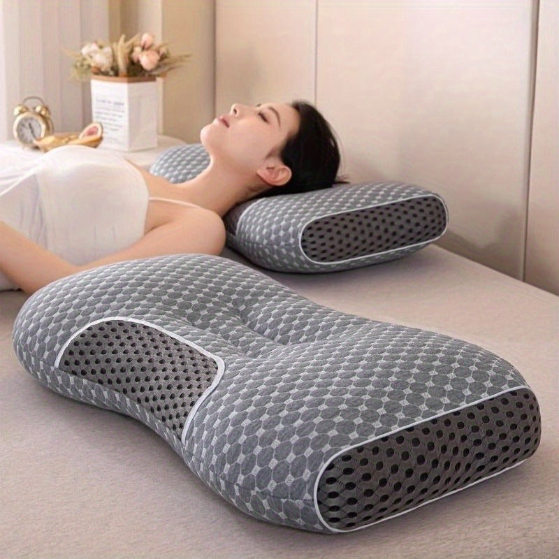 1 or 2 Cervical Pillows for all sleep positions with breathable pillowcase (1000g/2000g)