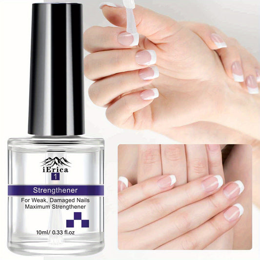 10ml Keratin Nail Strengthener for repairing and protecting chipping and peeling nails, formaldehyde-free, suitable for hands, feet, and nail care.