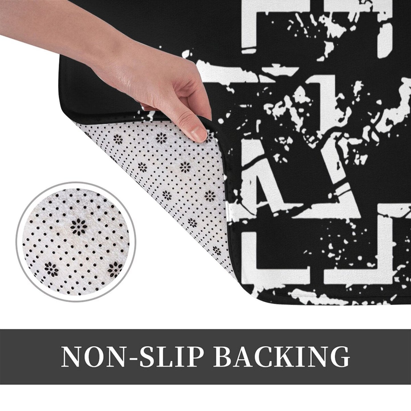 Merch-Rokk Non-Slip Doormat - Easy to Clean, Lightweight Polyester Entrance Rug for Home Decor