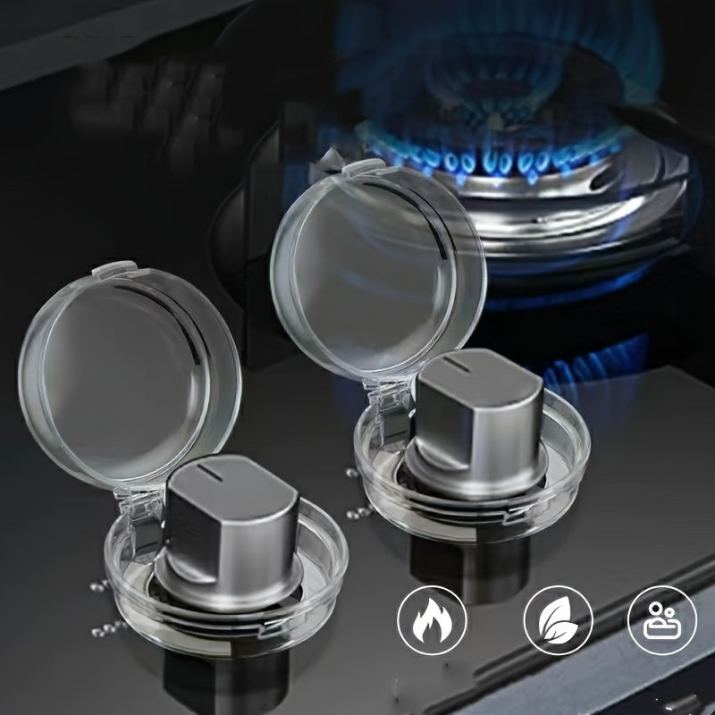 HeatGuard Acrylic Gas Stove & Oven Knob Cover - Protects Against Oil and Heat, Durable PC Material, Ensures Kitchen Safety, No Power Required.