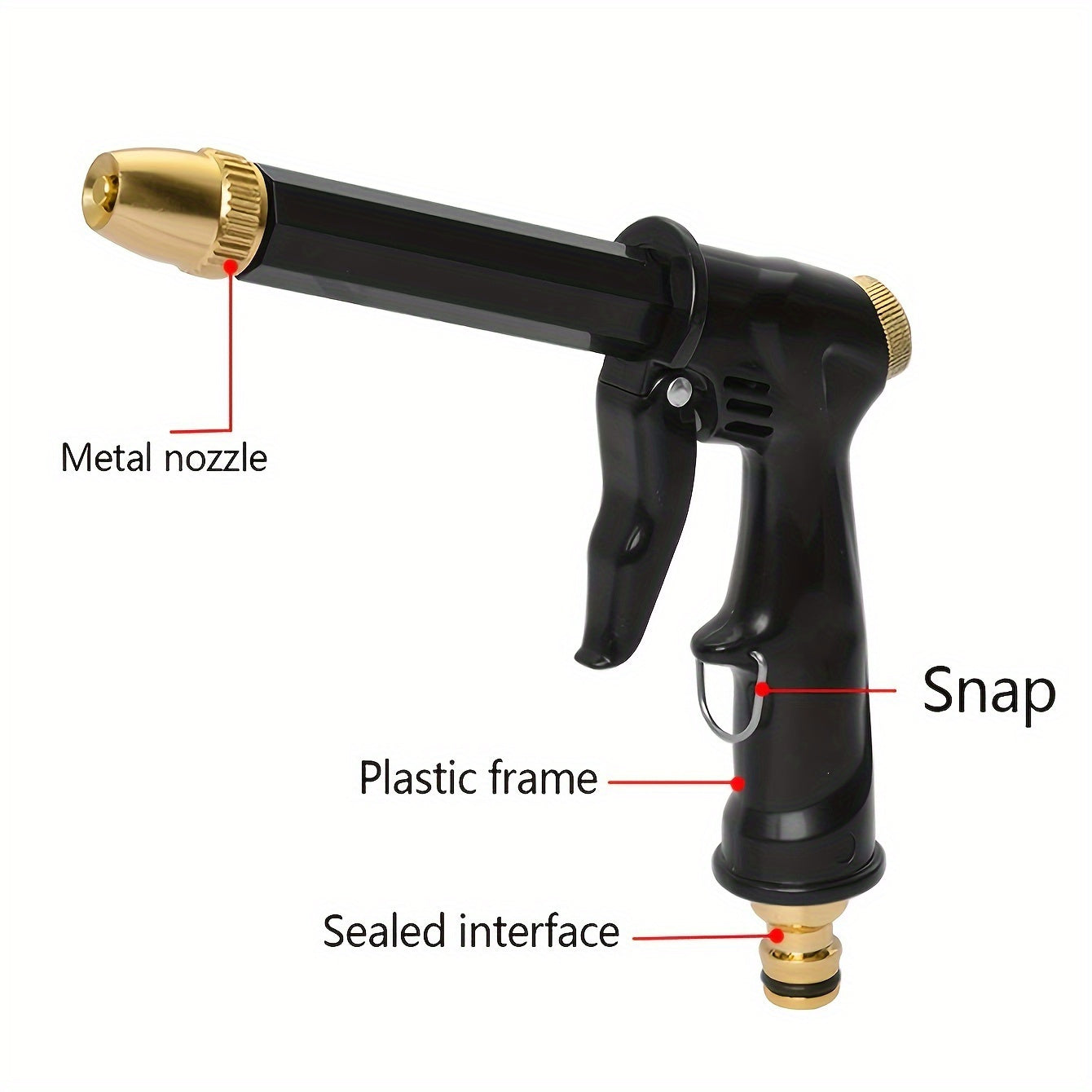 Universal High Pressure Water Hose Nozzle Spray for Garden, Car Cleaning & Pet Care.