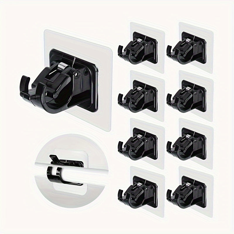 Set of 4 Easy Hang Curtain Rod Brackets - Install Without Drilling, No Damage