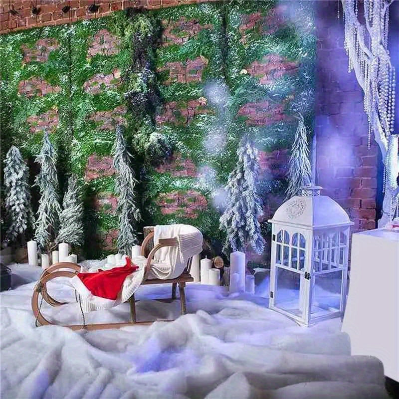 Soft white faux snow blanket for Xmas village backdrop, tree decorations, and photo props - No electricity or feathers needed - 1 piece Artificial Christmas Snow Roll