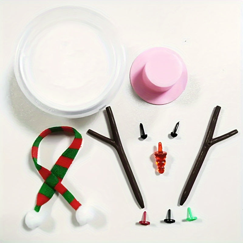 Snowman Handmade Kit Sets available in 11pcs and 33pcs - Ideal for Christmas, New Year, Valentine's Day, decorating, clay decorations, outdoor holiday decor, daily parties, and small gifts.