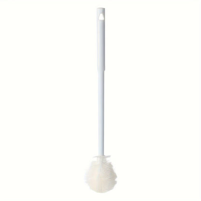 The 2024 Upgraded Long Handle Folding Cup Brush features soft silicone bristles, perfect for cleaning water bottles, crevices, and walls. This versatile brush is ideal for use in the kitchen, living room, and bathroom. It is a manual, plastic household