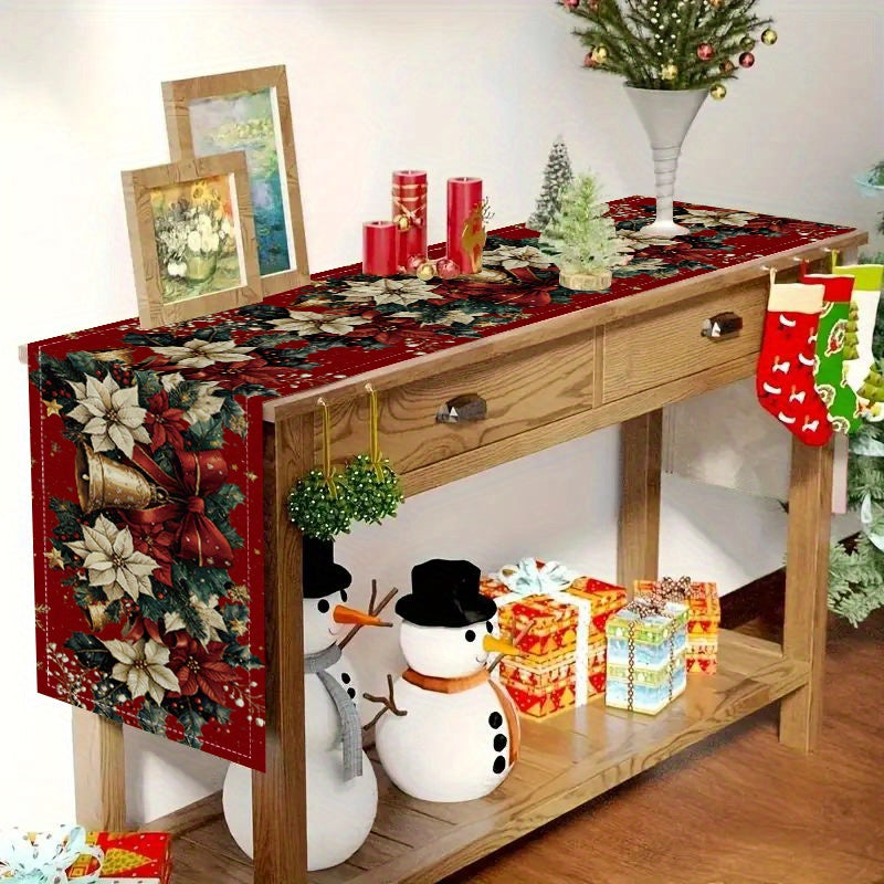 4 pieces buffalo plaid Christmas table set: includes 1 table mat, 1 thermal mat, 1 table cover, and 1 table runner. Perfect for holiday decorating or as a gift.