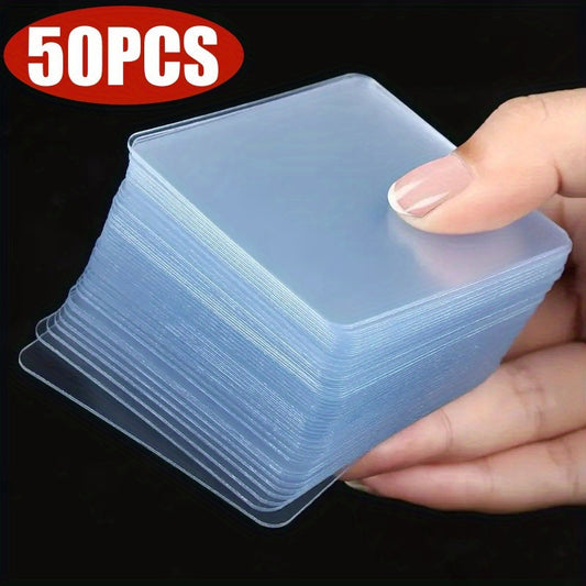 50pcs Heavy-Duty Double-Sided Tape: Strong adhesive, no residue, transparent. Perfect for home carpet & picture hanging. Ideal for sealing & bonding. Suitable for all surface types. Great