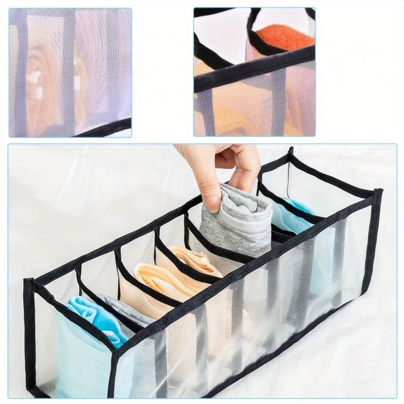 Multi-functional fabric compartment drawer for underwear storage with inner-cosmetic storage, popular among internet celebrities.