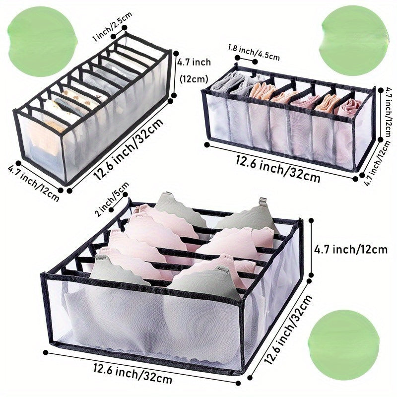 Multi-functional fabric compartment drawer for underwear storage with inner-cosmetic storage, popular among internet celebrities.