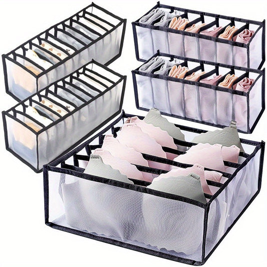 Multi-functional fabric compartment drawer for underwear storage with inner-cosmetic storage, popular among internet celebrities.