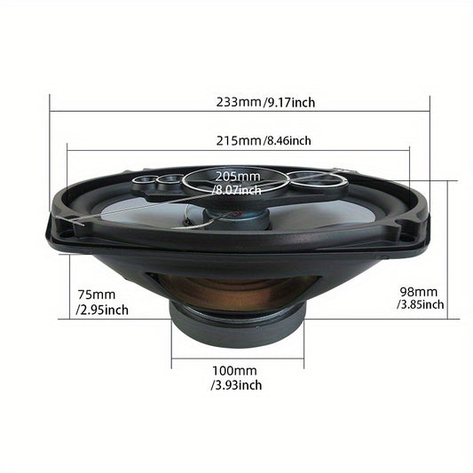 2 ta to'plam, 15.24X22.86 sm (2X1200W) 5-kanalli koaksial dinamiklar yuqori sifat va avtomobil yangilanishlari uchun.