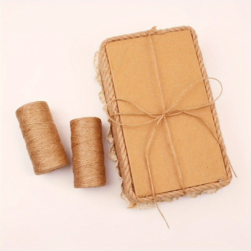 100.0meter Natural Jute Twine - Ideal for Gardening, Crafts, Decor, and Gifts