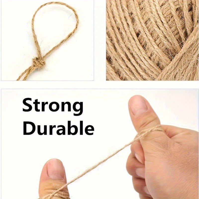 100.0meter Natural Jute Twine - Ideal for Gardening, Crafts, Decor, and Gifts