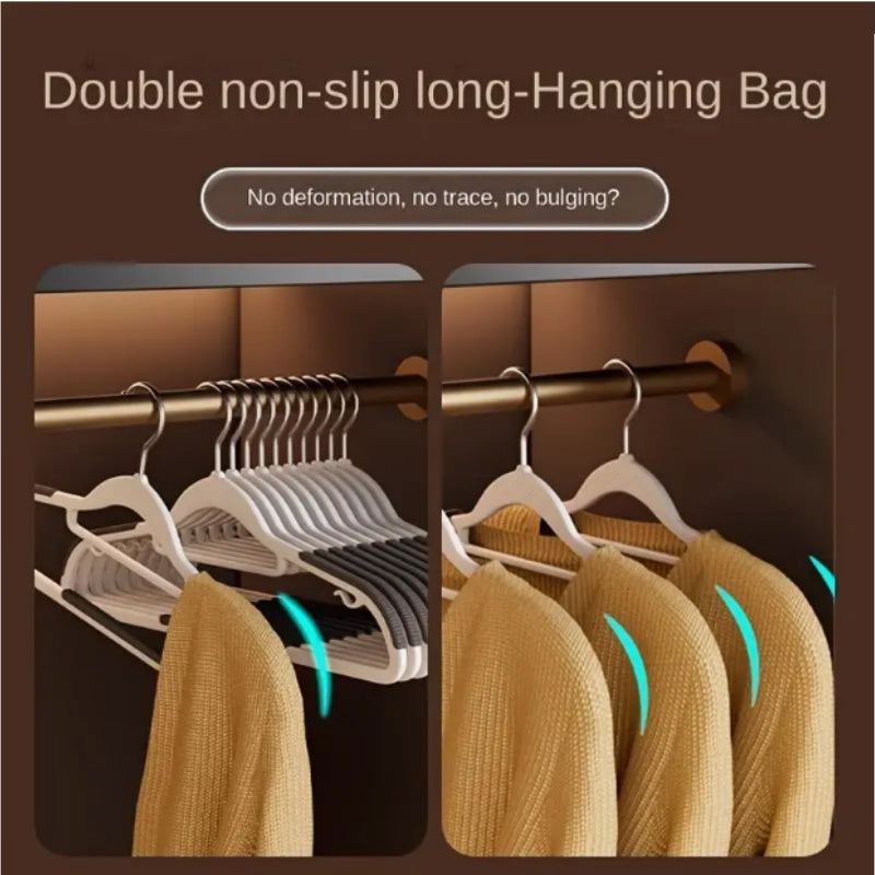 20pcs Non-Slip, Heavy-Duty Plastic Hangers for Coats & Jackets, Ideal for Home or Clothing Stores, Retail Display, Modern Look with Metal Hooks.