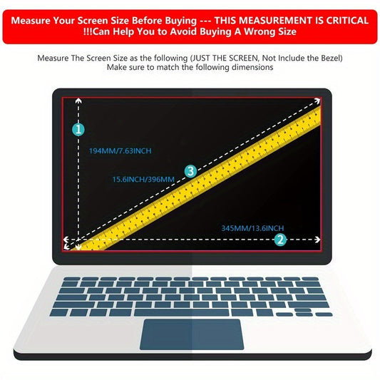 39,62 см матовая антибликовая защитная пленка для ноутбуков с дисплеем 16:9, устойчивая к царапинам и пыли, включает в себя комплект для легкой установки.