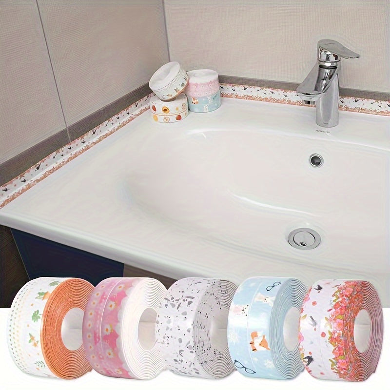 High-quality waterproof sealing strip for bathrooms designed for aesthetically pleasing room decoration, with self-adhesive backing, attractive seam stickers, easy to clean, mold-resistant