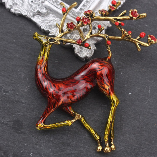 Elegant Deer Animal Brooch for Men and Women, Perfect for Banquets, Weddings, and Suit Jackets - Vintage Jewelry Accessory