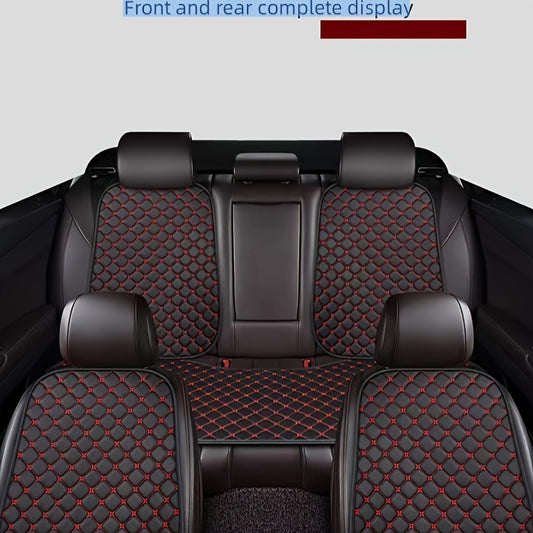 Universal seat cushion made of PU leather with star embroidery suitable for 5 seats in all seasons.