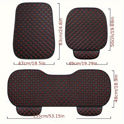 Universal seat cushion made of PU leather with star embroidery suitable for 5 seats in all seasons.