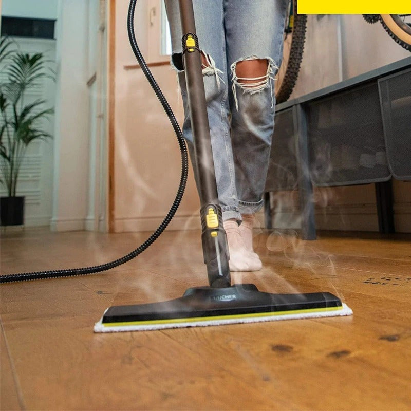 Karcher Easyfix SC2 SC3 SC4 SC5 bug'ulash tozalagichi uchun aksessuar sifatida mo'ljallangan matodan yasalgan ikki dona mop boshliqlari. Bu mikrotozalovchi mop padlari, shuningdek, mop matolari deb ham ataladi, zaxira qismlar sifatida mavjud.