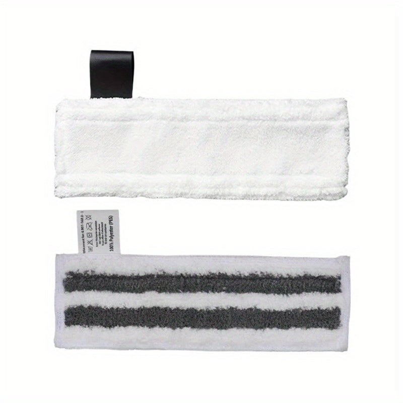 Two pieces of mop heads made of cloth, designed as accessories for Karcher Easyfix SC2 SC3 SC4 SC5 steam cleaner. These are microfibre cleaner mop pads, also known as mop rags, available as spare parts.