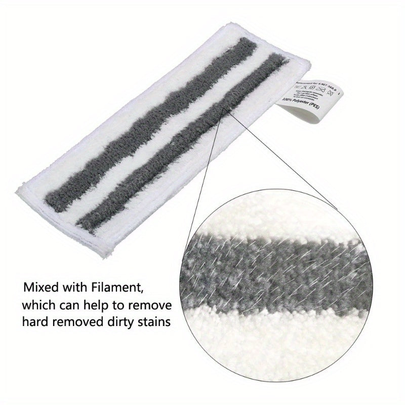 Two pieces of mop heads made of cloth, designed as accessories for Karcher Easyfix SC2 SC3 SC4 SC5 steam cleaner. These are microfibre cleaner mop pads, also known as mop rags, available as spare parts.