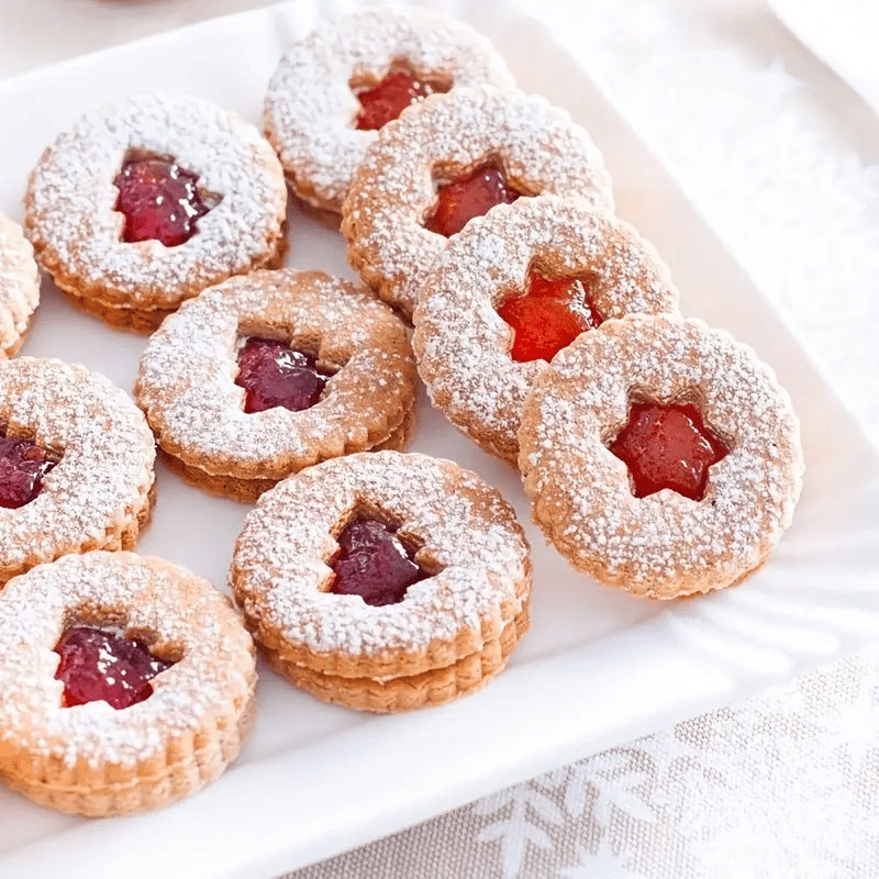 Pair of 2 Stainless Steel Linzer Cookie Cutters - Great for Making a Variety of Holiday Shapes for Christmas, Easter, Hanukkah, Ramadan, and Valentine's Day - Durable Molds for Cookies and Pastries. Perfect for Creating Festive Biscuit Molds for