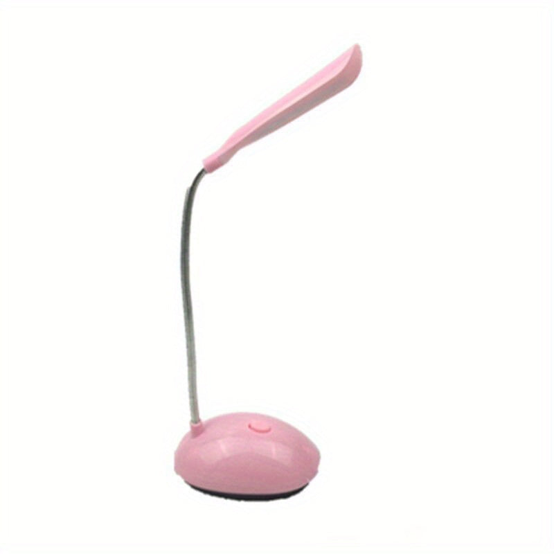 Portable LED desk lamp, battery powered, promotes eye care and ideal for learning and reading.