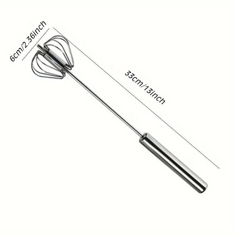 Versatile Stainless Steel Hand Mixer - Perfect for Beating Cream, Eggs, and Baking Needs