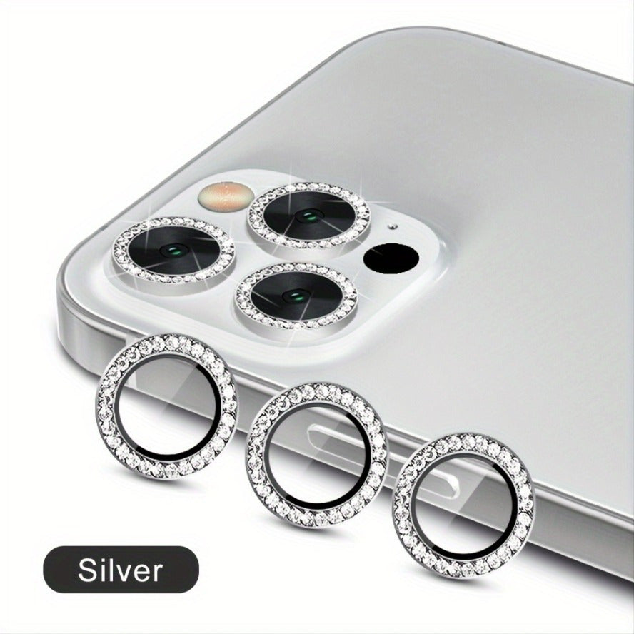 9H tempered glass camera lens protector for iPhone models 11-16.