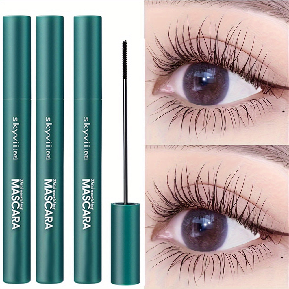 Waterproof mascara with plant squalane for all skin types, providing long-lasting, volumizing, and lengthening benefits.