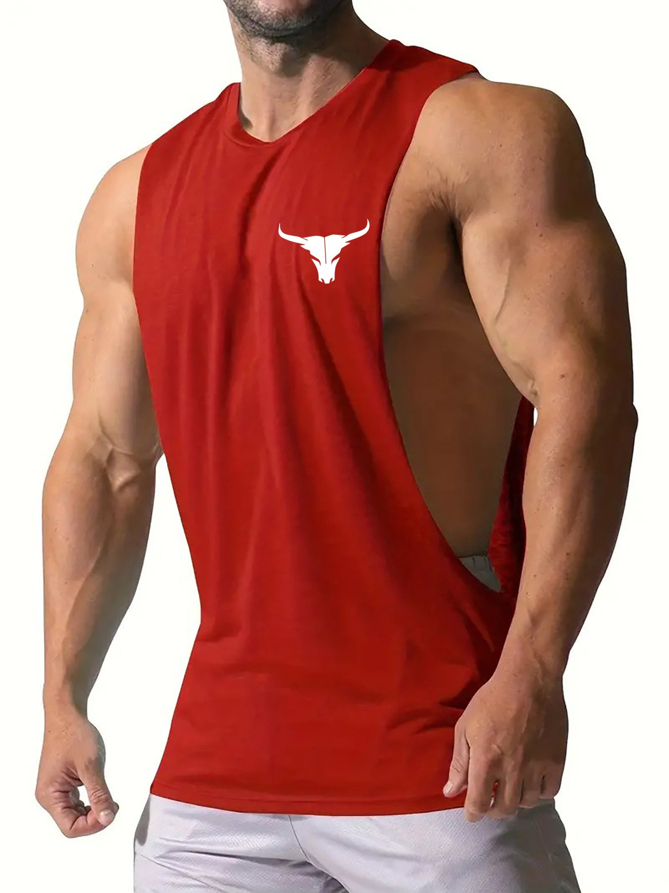 Summer muscle fit tank top for men, quick-dry and breathable, perfect for gym training.