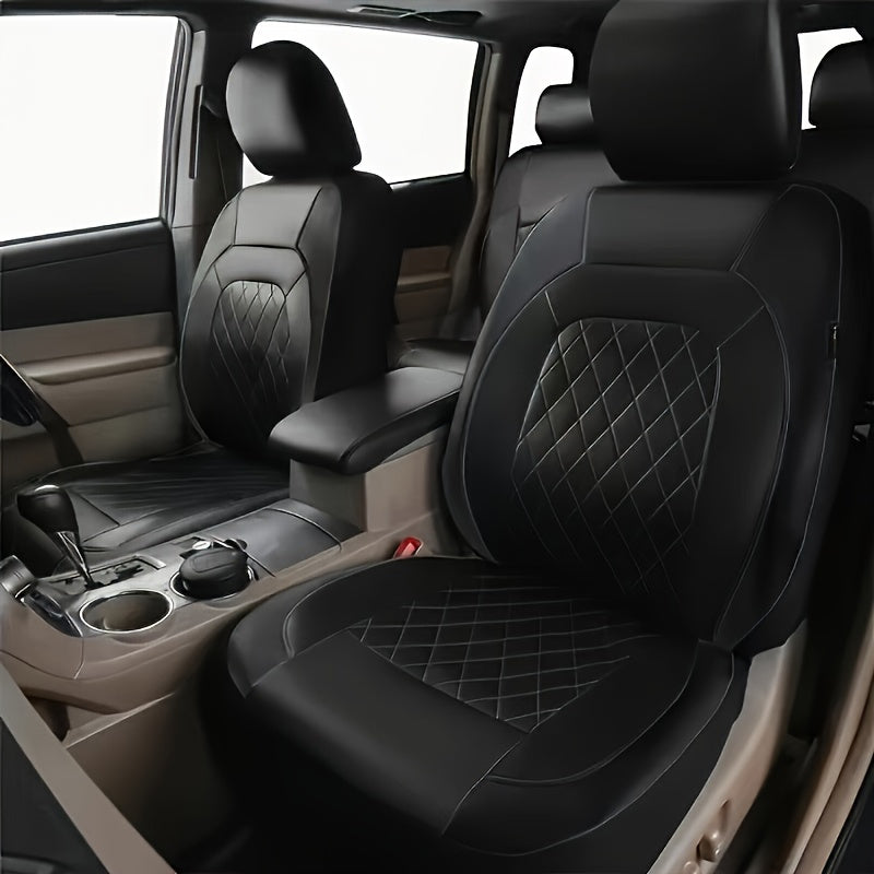 High-end PU leather car seat cover set, scratch-resistant and durable for most vehicles.