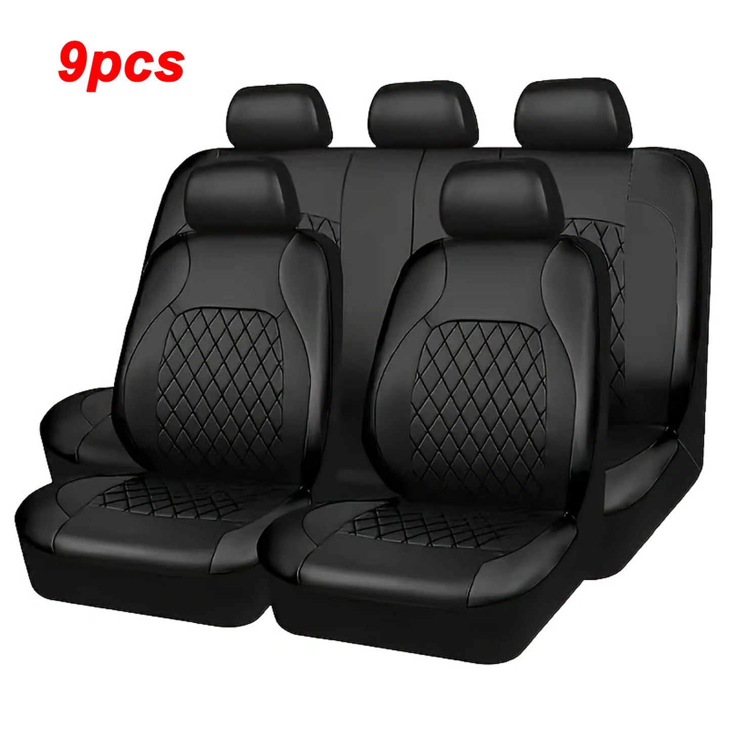 High-end PU leather car seat cover set, scratch-resistant and durable for most vehicles.