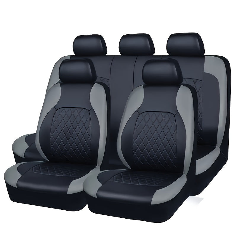 High-end PU leather car seat cover set, scratch-resistant and durable for most vehicles.