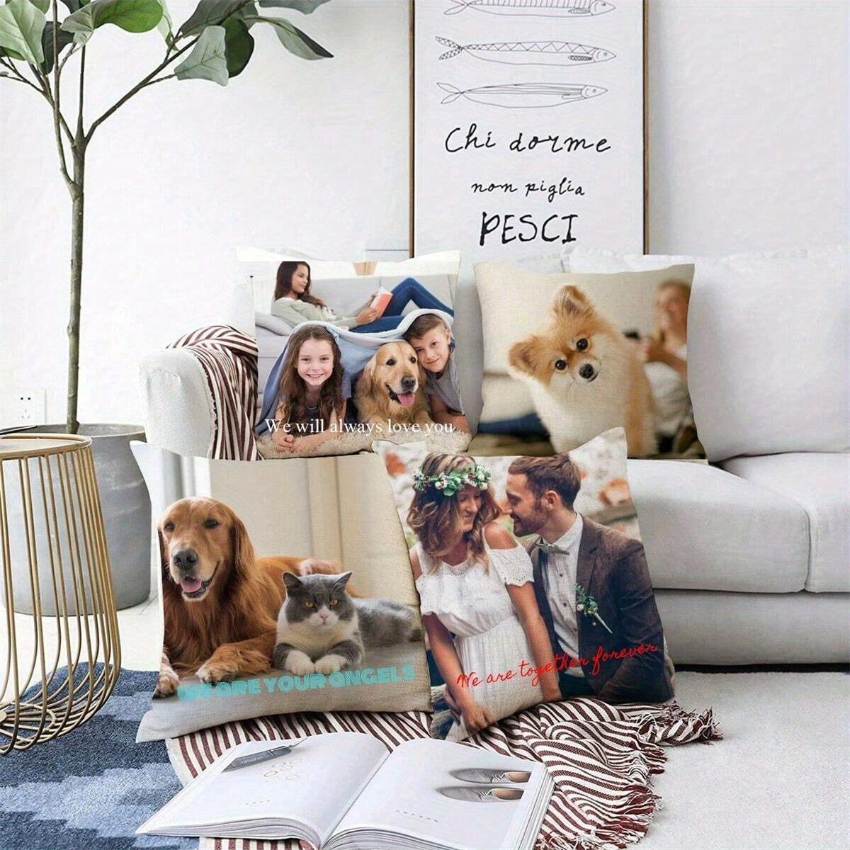 Personalized Photo Pillowcase - Single Custom Peach Skin Cushion Cover with Personalized Print - Perfect for Family, Pets, Special Events, Home & Party Decor - Made of Polyester, Woven Fabric