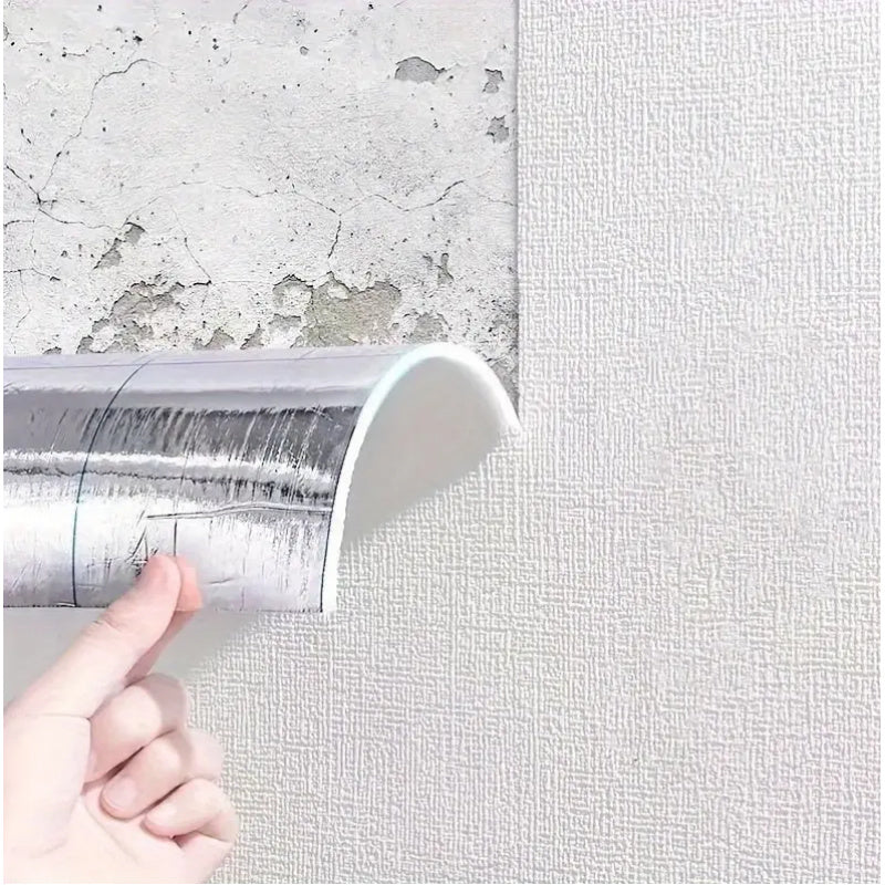 2 rolls of 10 meters linen pattern wall stickers: DIY 3D self-adhesive wallpaper, waterproof and suitable for various rooms.