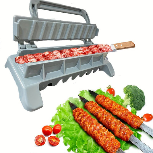 ABS Plastic Kebab Maker Skewer Mold - Perfect for Outdoor Parties and Kitchen Supplies, Easy to Use, Food Safe and Portable