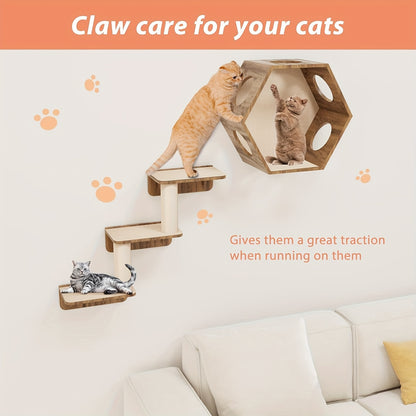 1pc Self-Adhesive Cat Scratching Pad - Ideal for Claw Care and Furniture Protection, Easy to Assemble