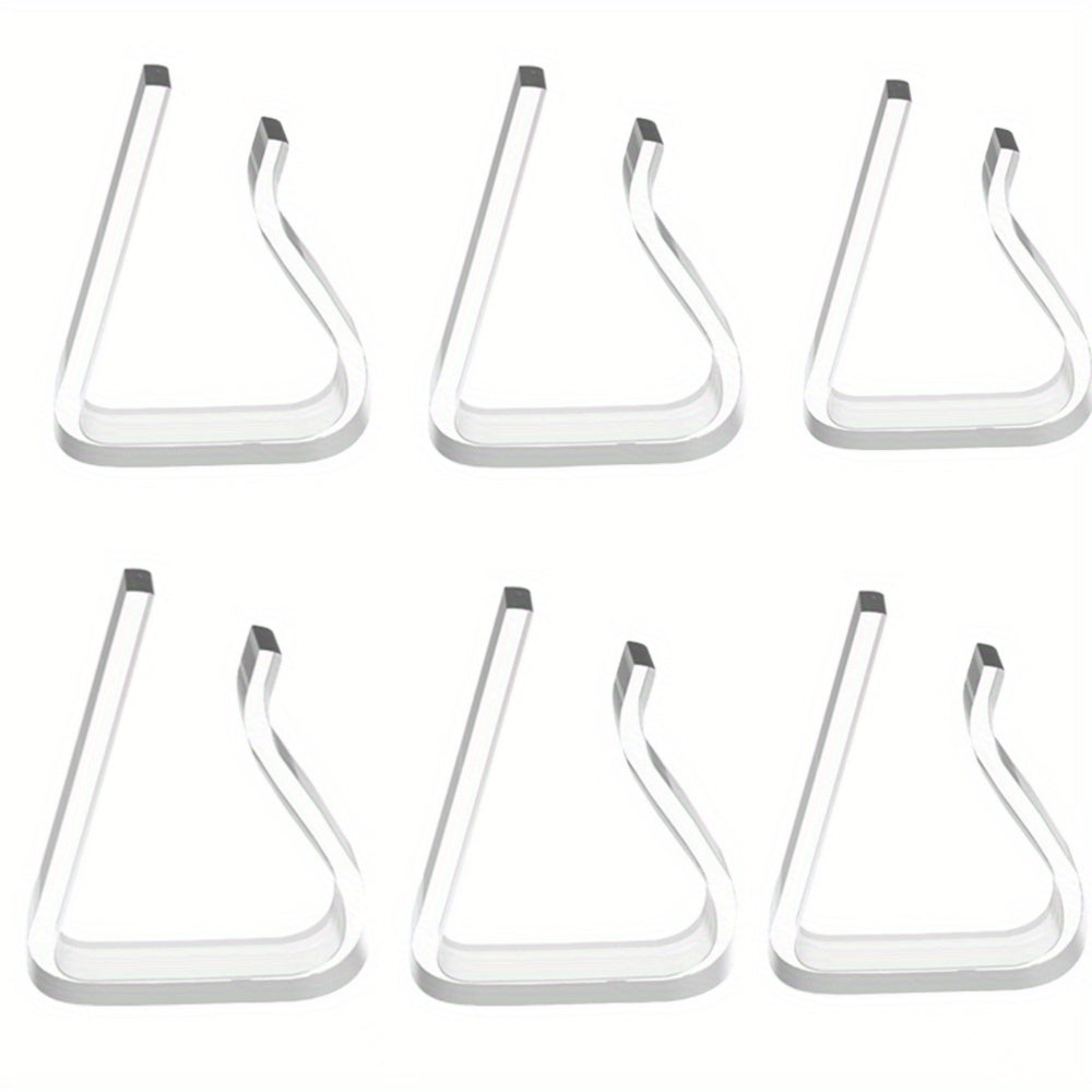 Tablecloth Fixing Clips Set - Includes 6 Transparent Clips for Securely Anchoring Tablecloths. Perfect for Kitchen, Household Use, and Anti-Slip Fixation. Ideal for Restaurants, Christmas Parties, and Desktops. A Must-Have Tablecloth Tool.