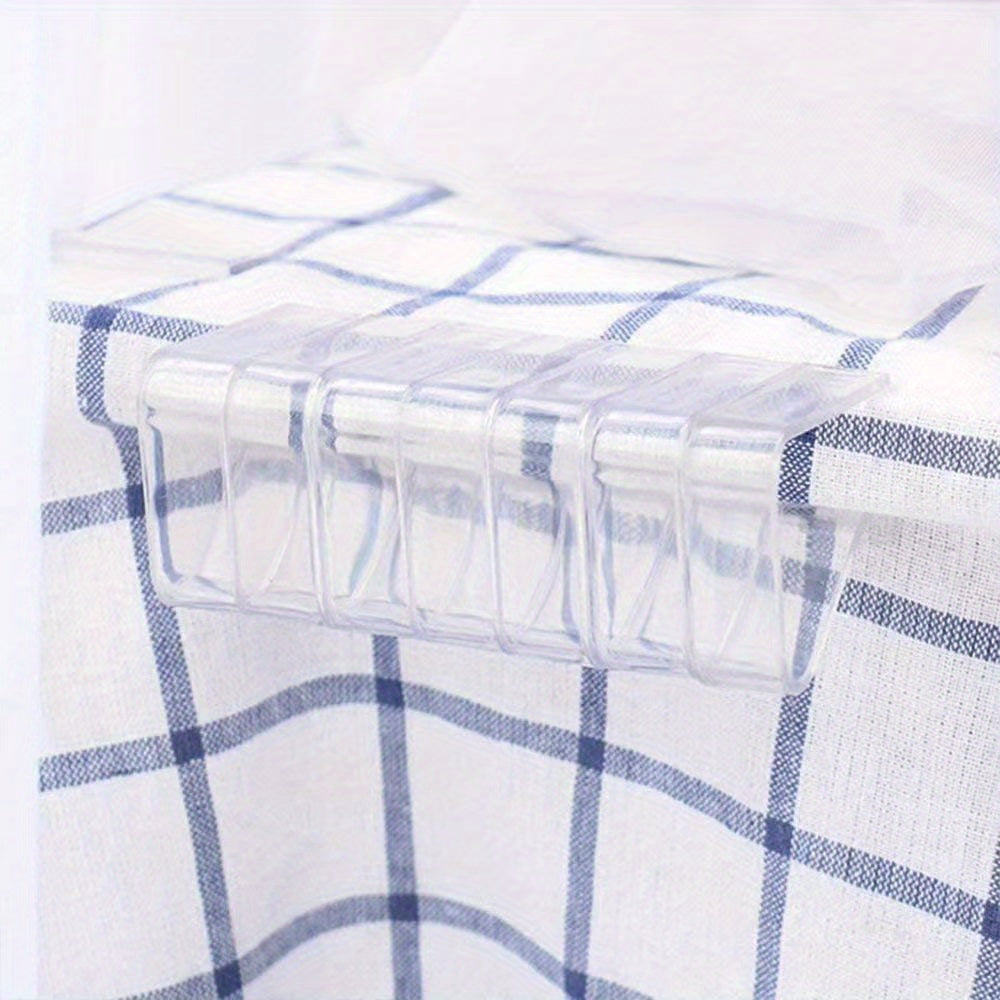 Tablecloth Fixing Clips Set - Includes 6 Transparent Clips for Securely Anchoring Tablecloths. Perfect for Kitchen, Household Use, and Anti-Slip Fixation. Ideal for Restaurants, Christmas Parties, and Desktops. A Must-Have Tablecloth Tool.