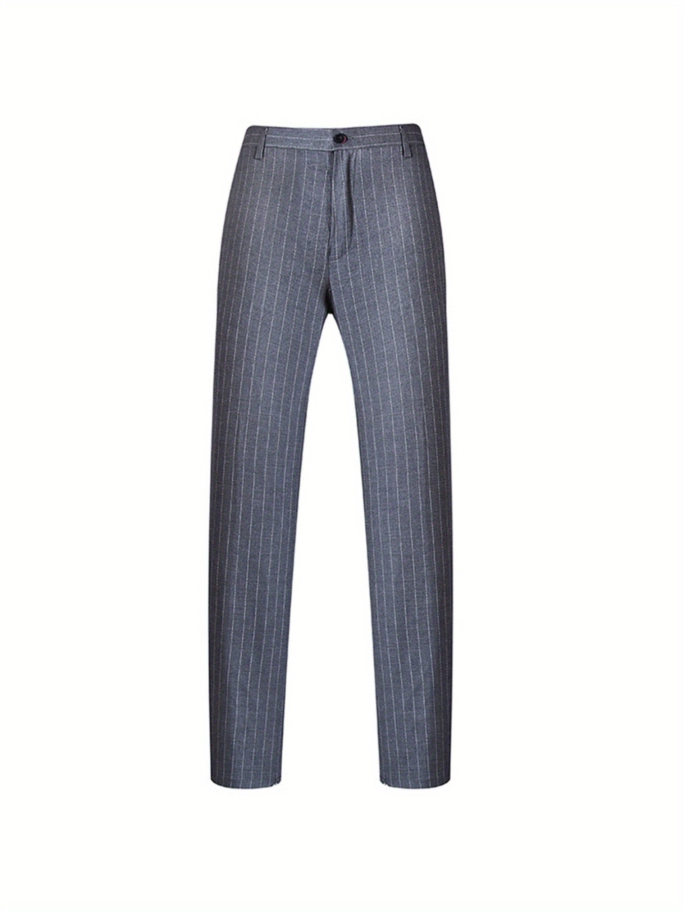 Men's striped three-piece set with plaid suit for weddings and parties.