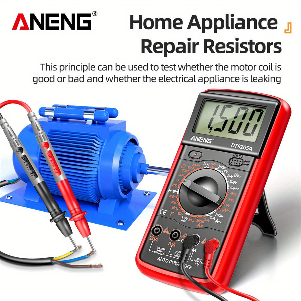 ANENG DT9205A-12 Digital Multimeter for Voltage, Current, and Electrical Testing with Analog Meter