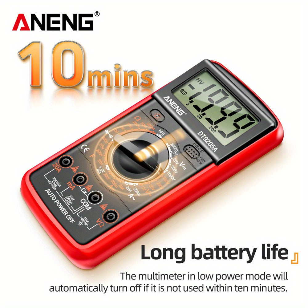 ANENG DT9205A-12 Digital Multimeter for Voltage, Current, and Electrical Testing with Analog Meter