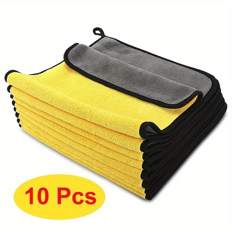 Multipurpose Microfiber Cleaning Cloth in Sets of 3, 5, or 10 - Absorbent and Lint-Free Towels for Home, Car, and Kitchen - Reusable for Window Cleaning, Dusting, and Washing