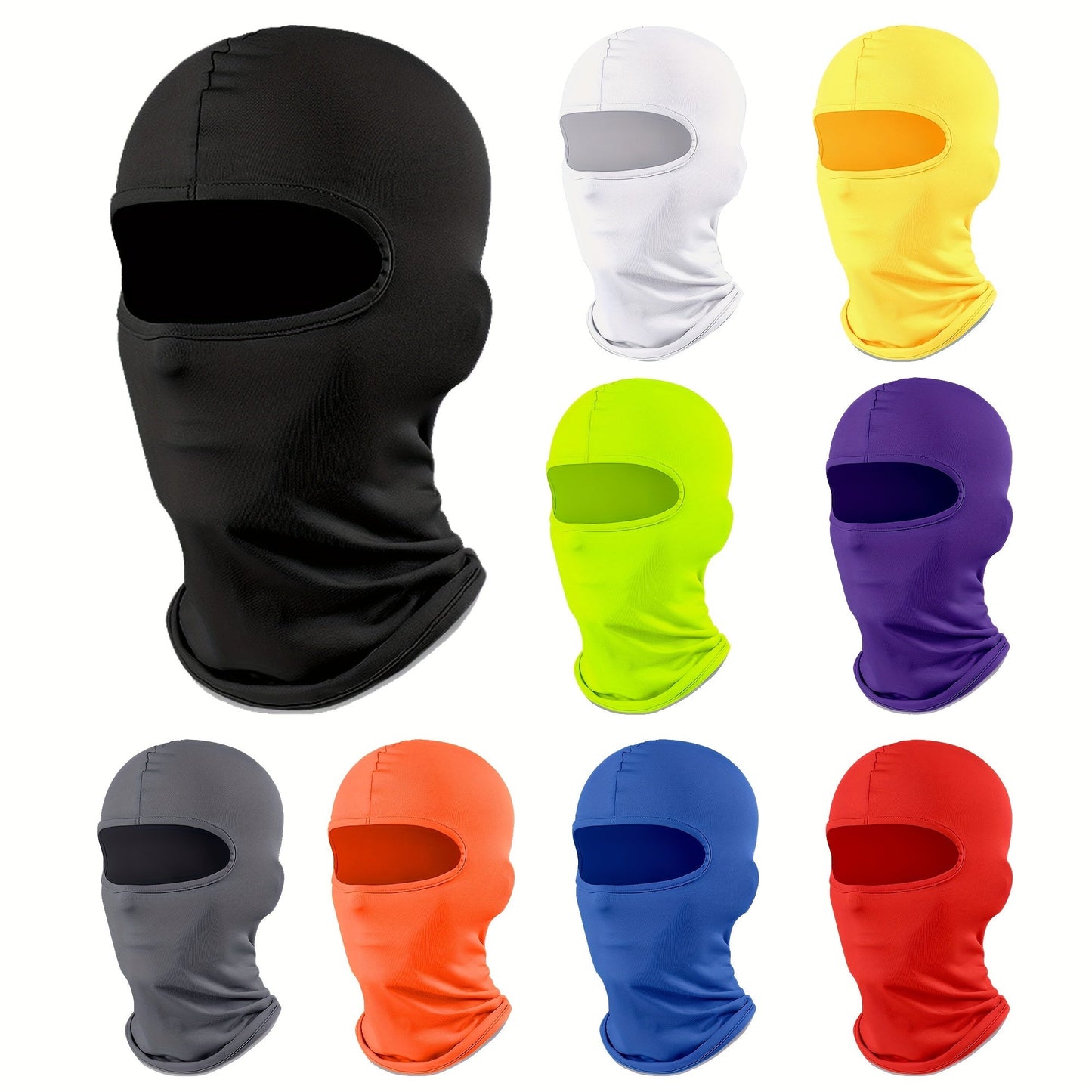 Stay protected with this 9-piece women's ski face mask, offering full coverage and UV protection. Perfect for motorcycle riding and outdoor sports.