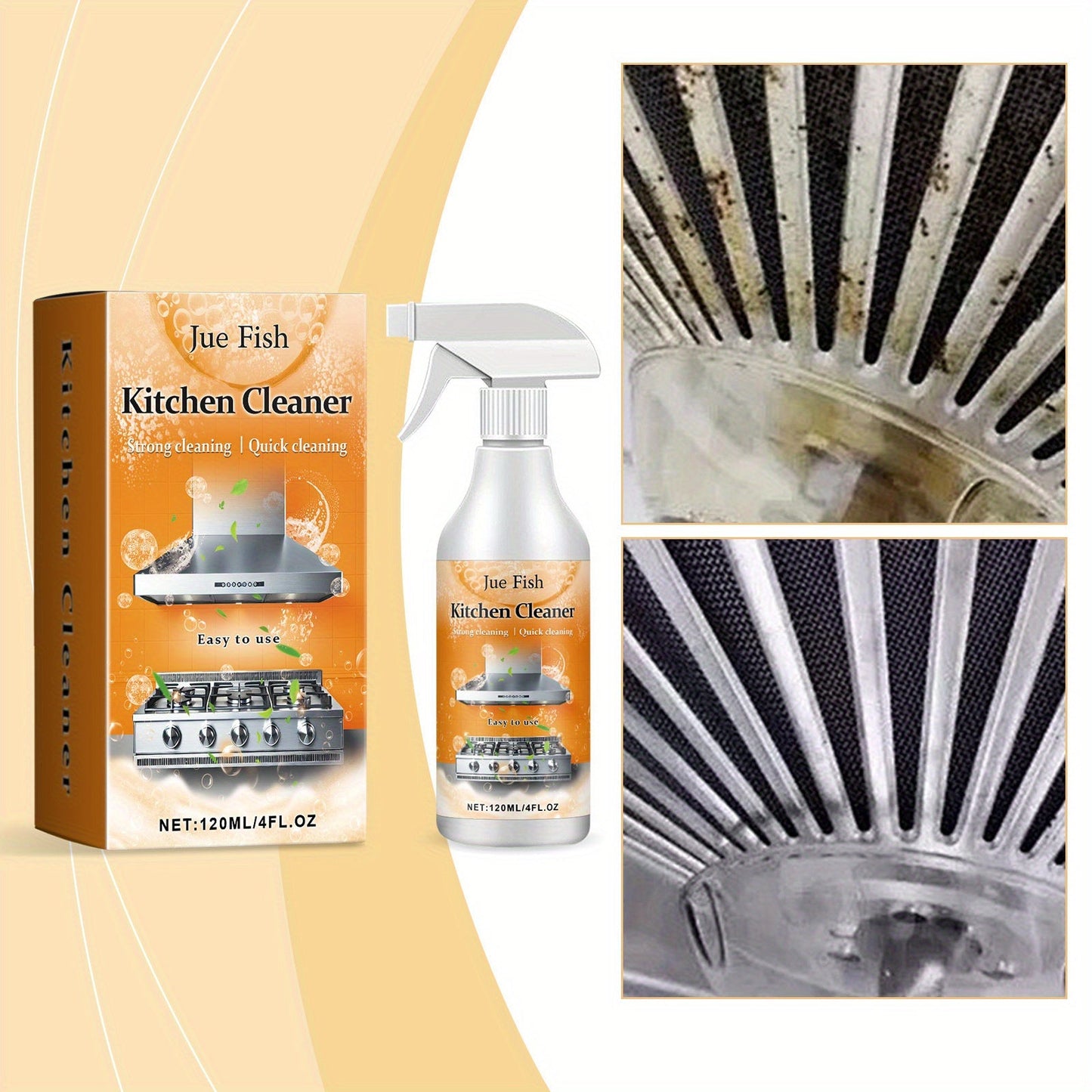 One piece of 120ml Multi-Purpose Foam Cleaner for removing kitchen countertop oil stains and stove grime. This concentrated surface cleaner is also suitable for metal surfaces and contains 7% LAS, perfect for laundry detergent use.